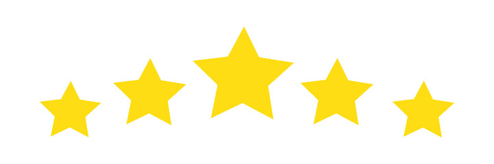 Five stars customer review icon for apps and websites, eps10 - obrazy, fototapety, plakaty