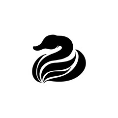 Luxury swan logo stock illustration
