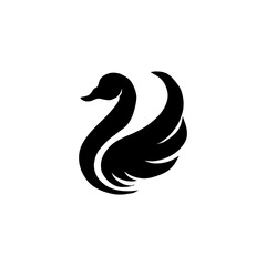 Luxury swan logo stock illustration