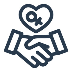 Mutual Respect for Women's Day Vector Icon Illustration