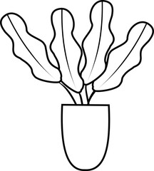 Potted Plant Outline