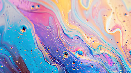 Abstract background texture of iridescent paints