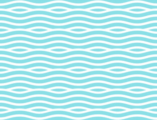 Seamless pattern with light blue waves