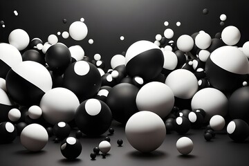 
Here are the titles separated by commas with all words before ":" removed:

"Abstract Background with Monochrome Spheres, Abstract Art featuring Black & White Spheres, Abstract Black Background with 