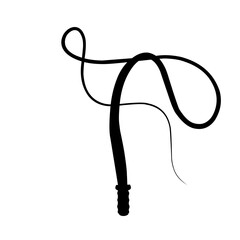 Cowboy whip Silhouette 