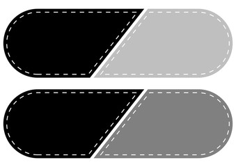 Fototapeta premium 黒とグレーのシンプルな見出しフレームセット