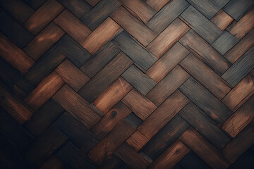 aerial view of wooden floor