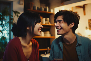 Affectionate Couple Relaxing At Home