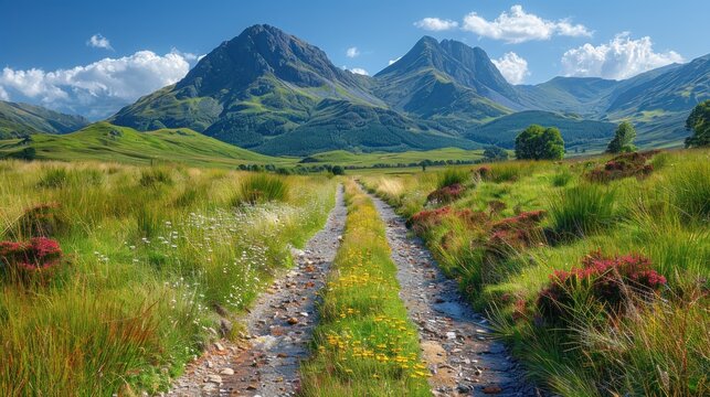 The famous Three Sisters mountains in Glencoe, Scottish