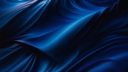 Vibrant Contrast Indigo Royal Blue Navy Blue Gradient Abstract on Black Background Backdrop Wave Banner