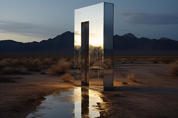 Portal in the desert, gate of the world, arch in the desert, door to the sky	