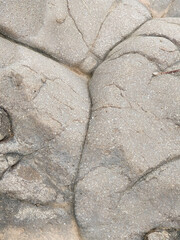 Close-up texture of cracked stone with natural patterns, suitable for background or wallpaper.