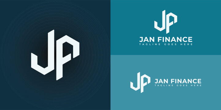Abstract initial letter JF or FJ logo in white color isolated in blue backgrounds. JF logo, JF initial Triangle vector Letter Design, Monogram template Creative Modern Letter. JF Letter logo design.