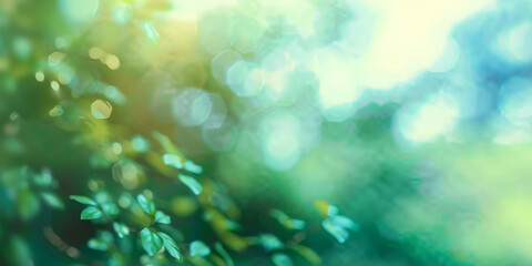 Fototapeta na wymiar green blur background, blur Spring background, green bokeh defocused, banner poster design