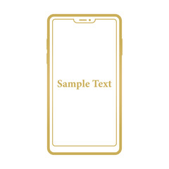 フレームとしても使えるシンプルなスマートフォンのイラスト