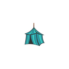 vector set of colorful tents for world scout day vector