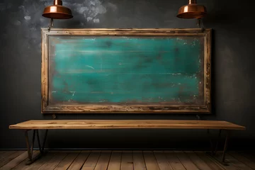 Foto op Plexiglas Blank Chalkboard in the Classroom. Back to School © Resdika