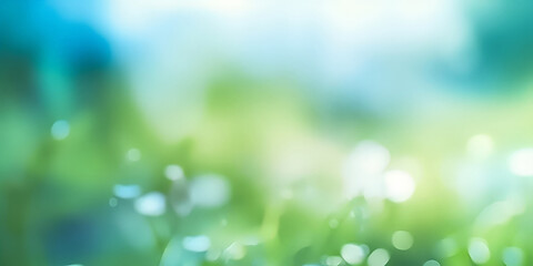 Obraz premium green blur background, blur Spring background, green bokeh defocused, banner poster design