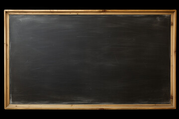 an empty blackboard with traces of erased chalk