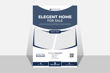 Creative Real Estate Flyer Design Template, Modern Layout, For Your Company