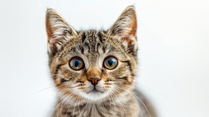 surprised cat looking at the camera