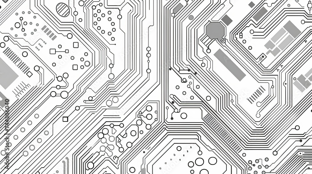 Poster a detailed vector background featuring a sophisticated circuit board design