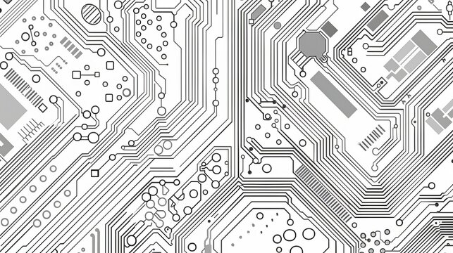 A detailed vector background featuring a sophisticated circuit board design