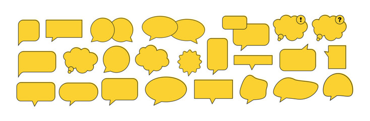 set of speech bubbles	