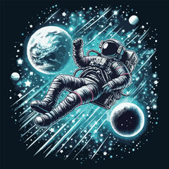Astronaut t shirt design