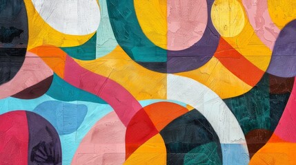 Fototapeta premium Imagine 24 Feb at 11:27 amcolorful patterns with lines on a white background