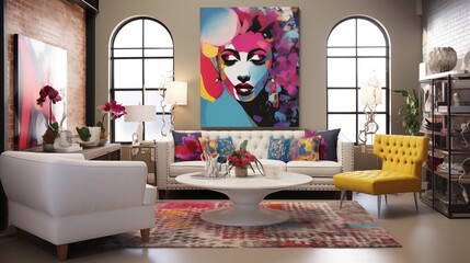 Artistic Sanctuary Create a sanctuary for creativity and inspiration with an artistic aesthetic that features bold colors