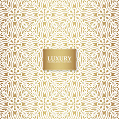 Gold Lines Ornament Geometric Seamless Pattern