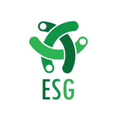 esg icons on white background	