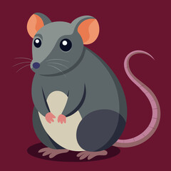 Rat animal pet vector illustration draw cartoon pretty cute
