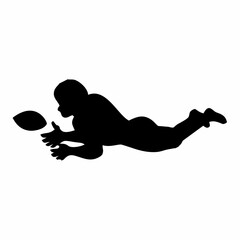 silhouette of american football or rugby