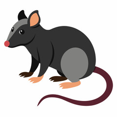 Obraz premium Rat animal pet vector illustration draw cartoon pretty cute 
