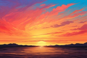 Obraz premium sunset at the beach