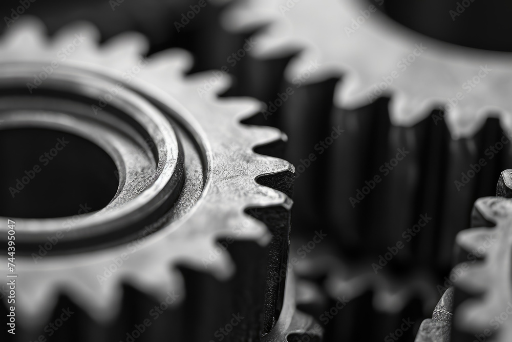 Poster gear system. background with selective focus and copy space
