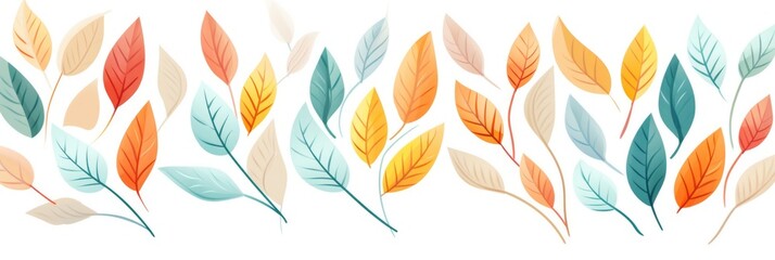 Pattern of colored leaves