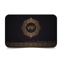 luxury dark vip card in ornament texture