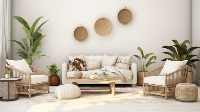 Bohemian Minimalism Combine bohemian style with minimalist principles for a clean and serene interior