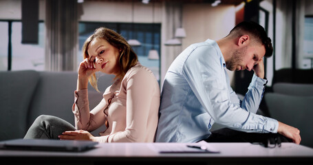 Sad Couple Family Problems And Divorce