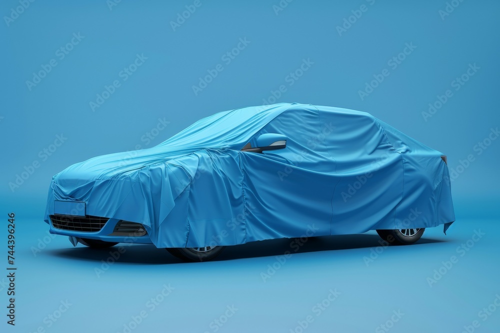 Poster new car. background with selective focus and copy space