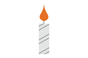 Flat illustration of a burning candle