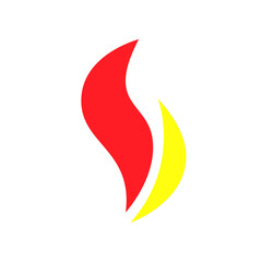 Flame Spirit Icon Vector Logo Design Template