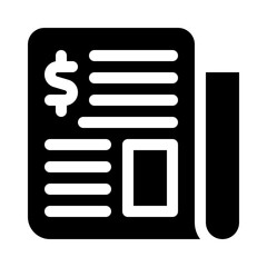 newspaper glyph icon