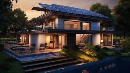 Fototapeta premium Eco-friendly house
