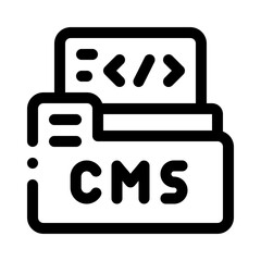cms system line icon