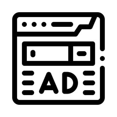 online ads line icon