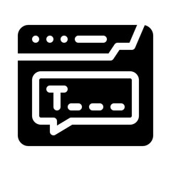 chat box glyph icon